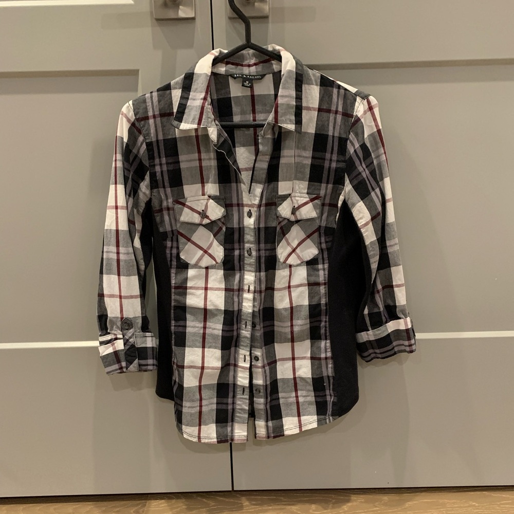 Zac and Rachel slimming flannel button top